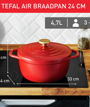 Κατσαρόλα - Γάστρα από Χυτό αλουμίνιο TEFAL air E2544604