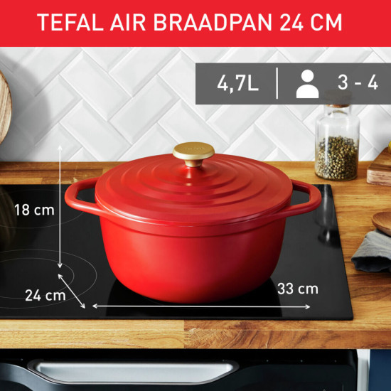 Κατσαρόλα - Γάστρα από Χυτό αλουμίνιο TEFAL air E2544604