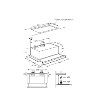 Απορροφητήρας συρόμενος ELECTROLUX LFP326S